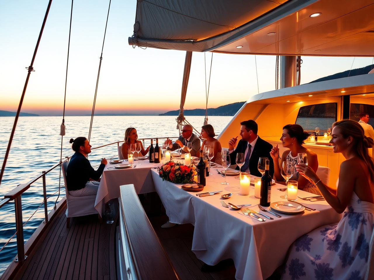 Private dining on deck